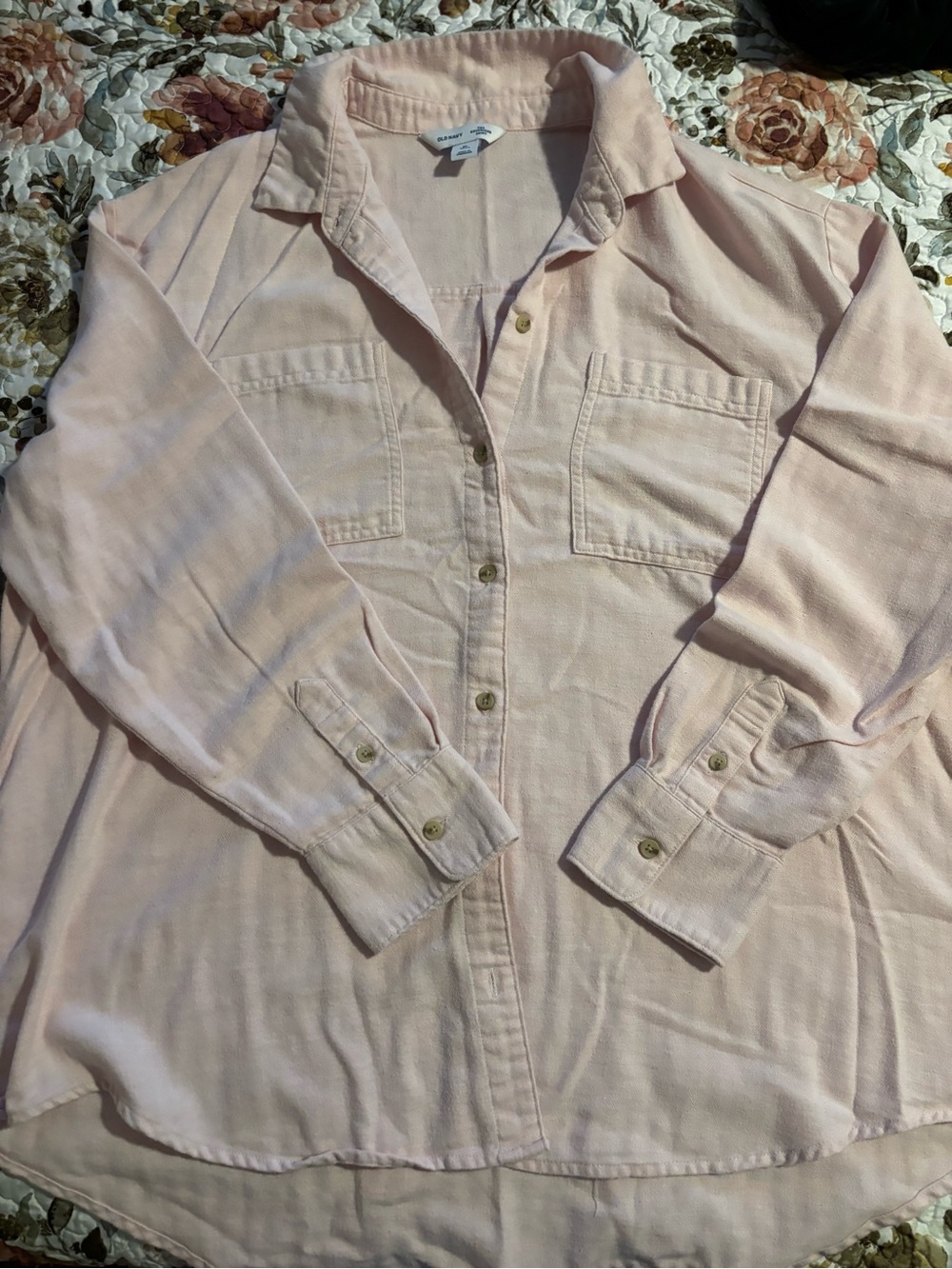 Old Navy Light Pink Button-Down Shirt